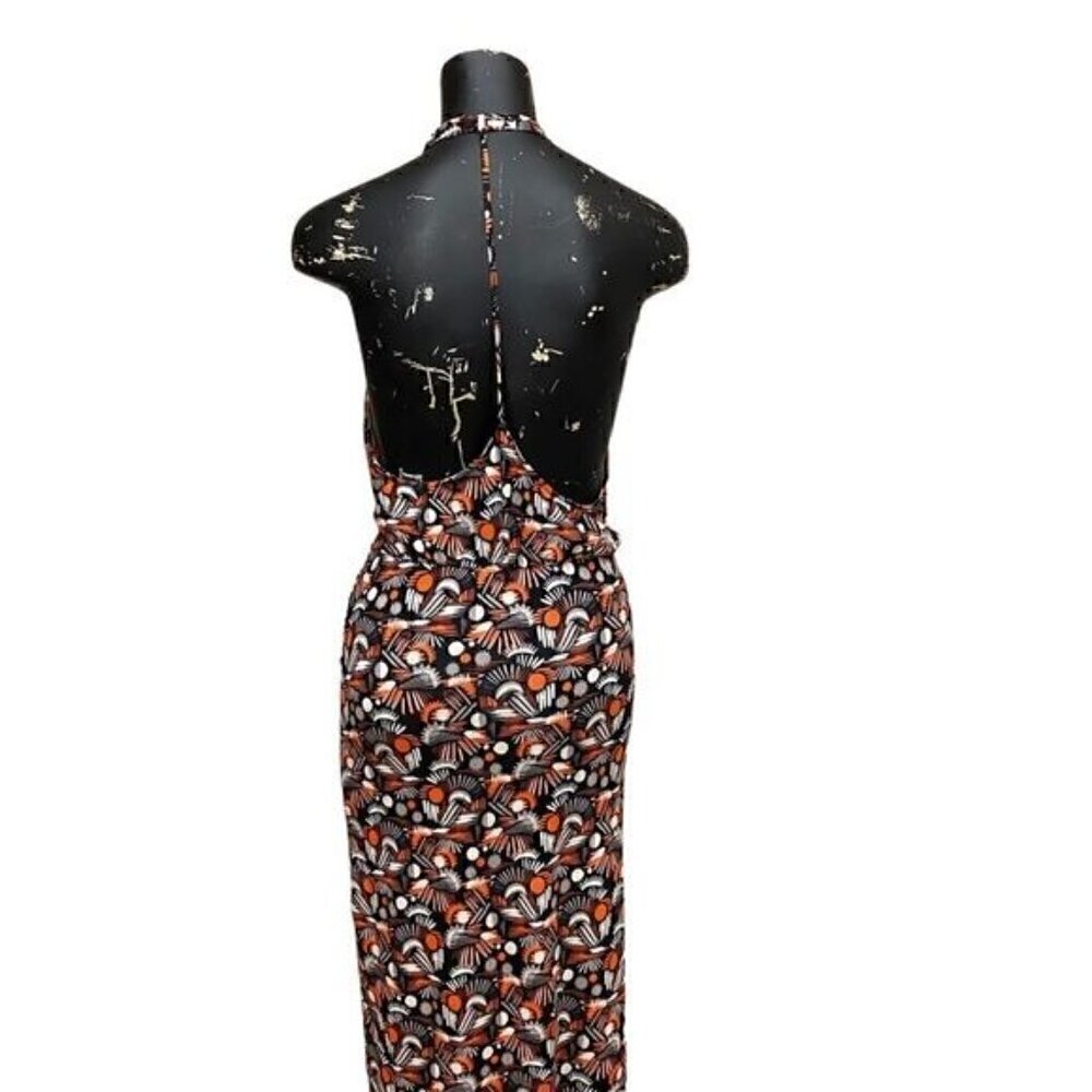 NEW Free People Daria Black Combo All Over Print Halter Maxi  Size XS - Picture 4 of 8